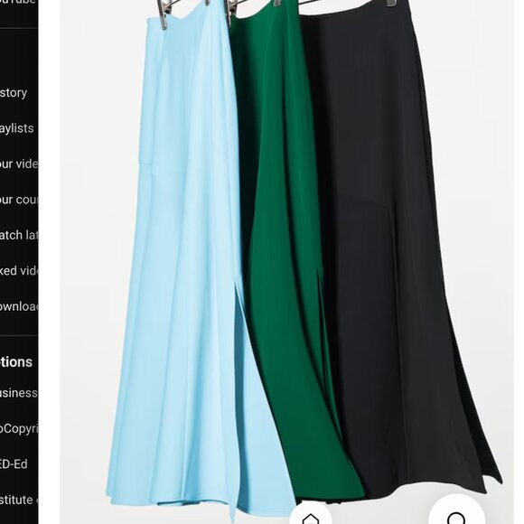 Uniqlo C Mermaid Midi Skirt with Slit in GREEN Size 8 NEW WITH TAG! - Picture 2 of 6